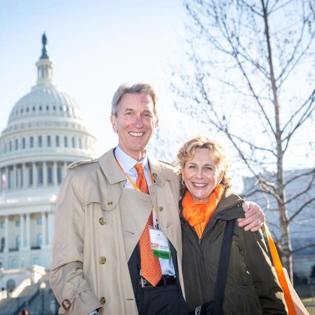 Bill and Cathy Onufrychuk by the United States Capitol.