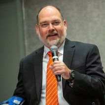 Scott Crawford speaking at an event.